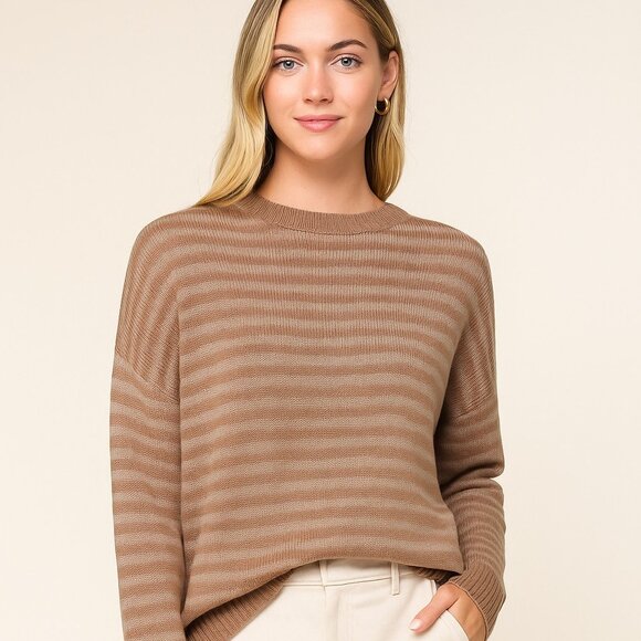 LUMIERE COZY STRIPED SWEATER - Picture 1 of 1
